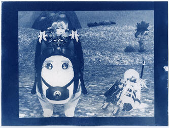 New Family Member, Cyanotype