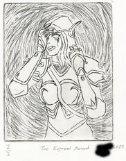 The Exposed Monarch, Intaglio Print